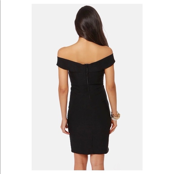 Lulus Off-the-Shoulder Black Dress - Picture 3 of 4